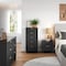Manhattan Comfort Granville Dark Grey 5-Drawer Tall Dresser, 6-Drawer Double Dresser, and 2-Drawer Nightstand, Set of 3 GRAN075 - alternate 1